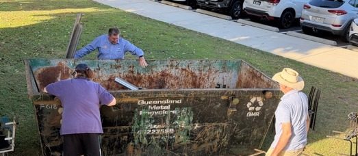 Rotarians volunteering at a community working bee